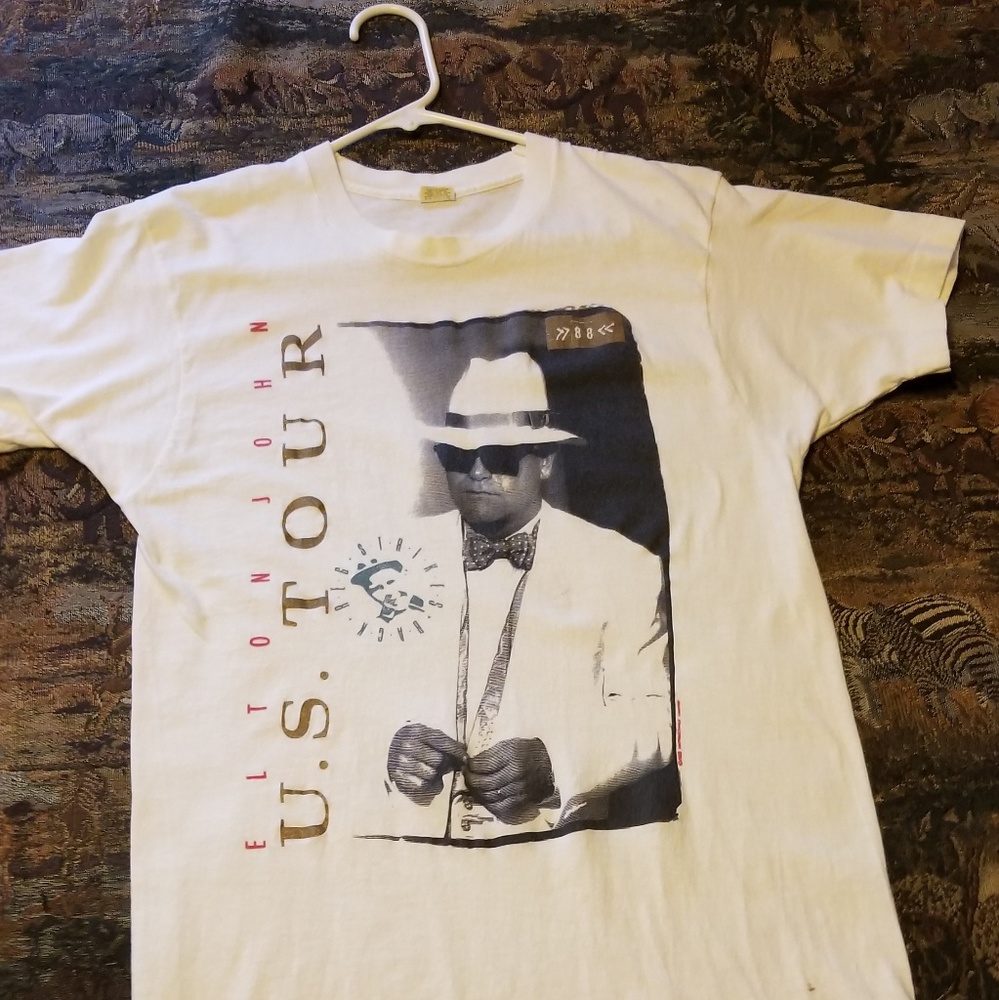 Vintage 1988 Elton John's  U.S. Tour Tshirt